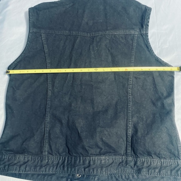 Black Studded Moto Vest with Asymmetrical Zipper - Picture 10 of 11